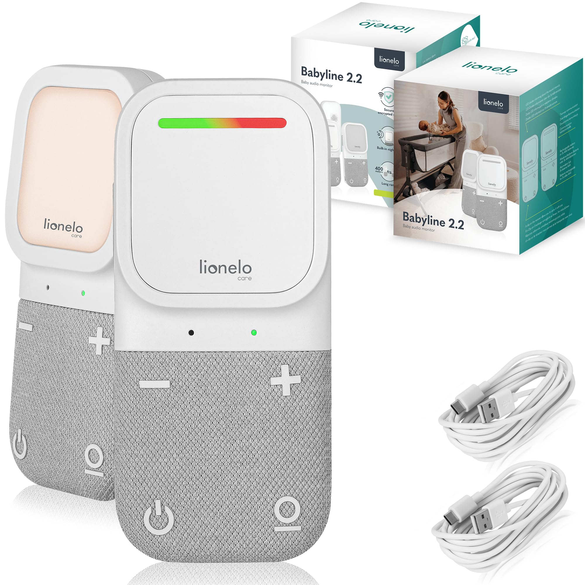 Lionelo Babyline 2.2 - Babymonitor Audio con Luce Notturna