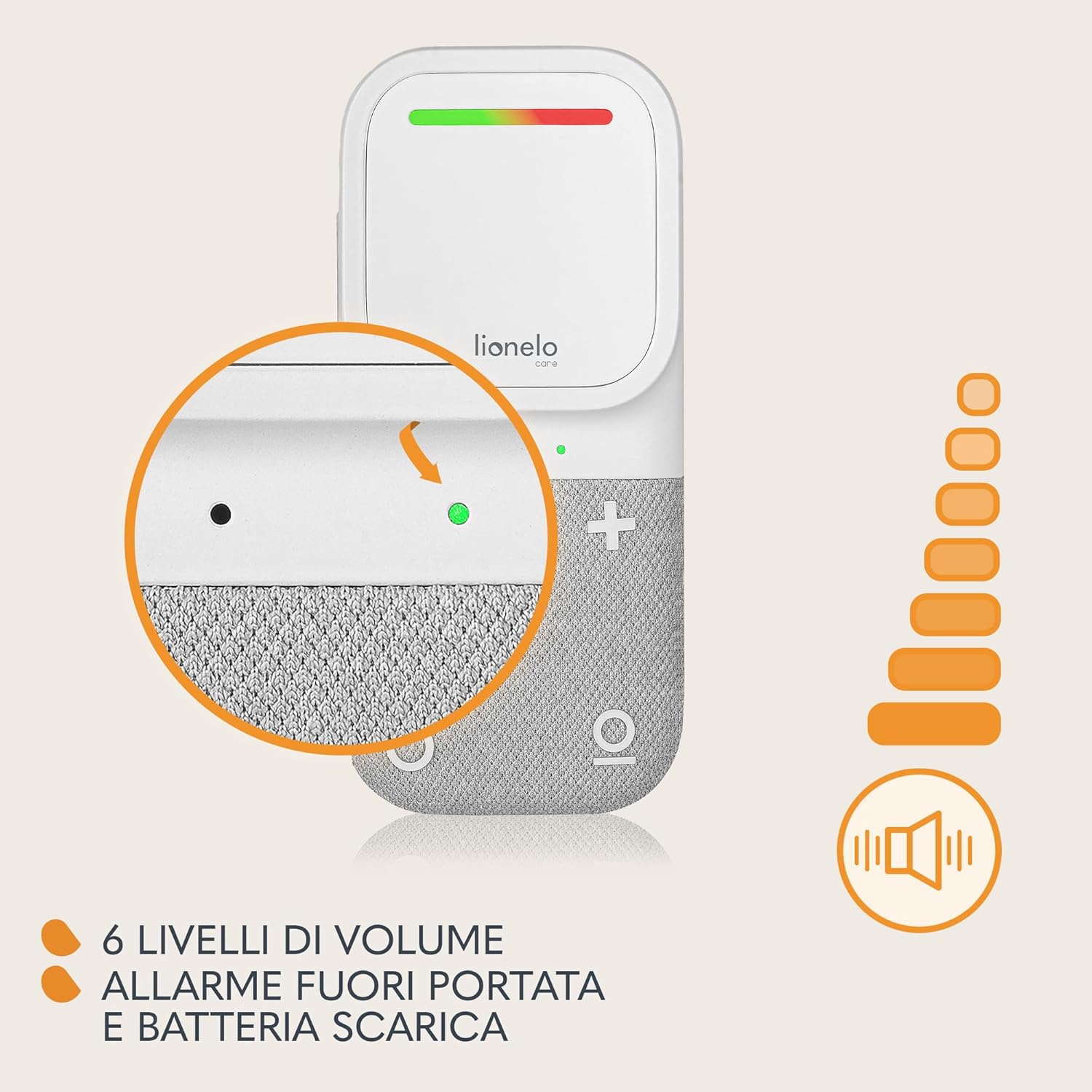 Lionelo Babyline 2.2 - Babymonitor Audio con Luce Notturna - immagine 5