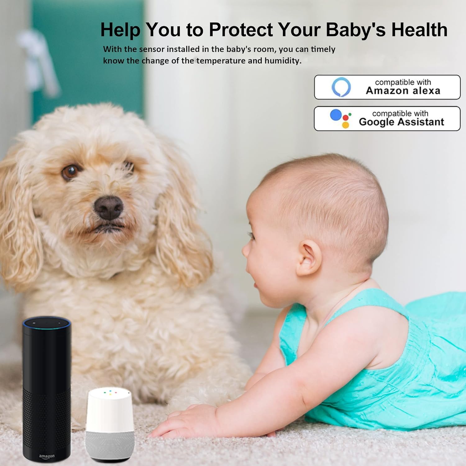 Comboss - Sensore Termometro Igrometro WiFi, 4 pezzi - immagine 3