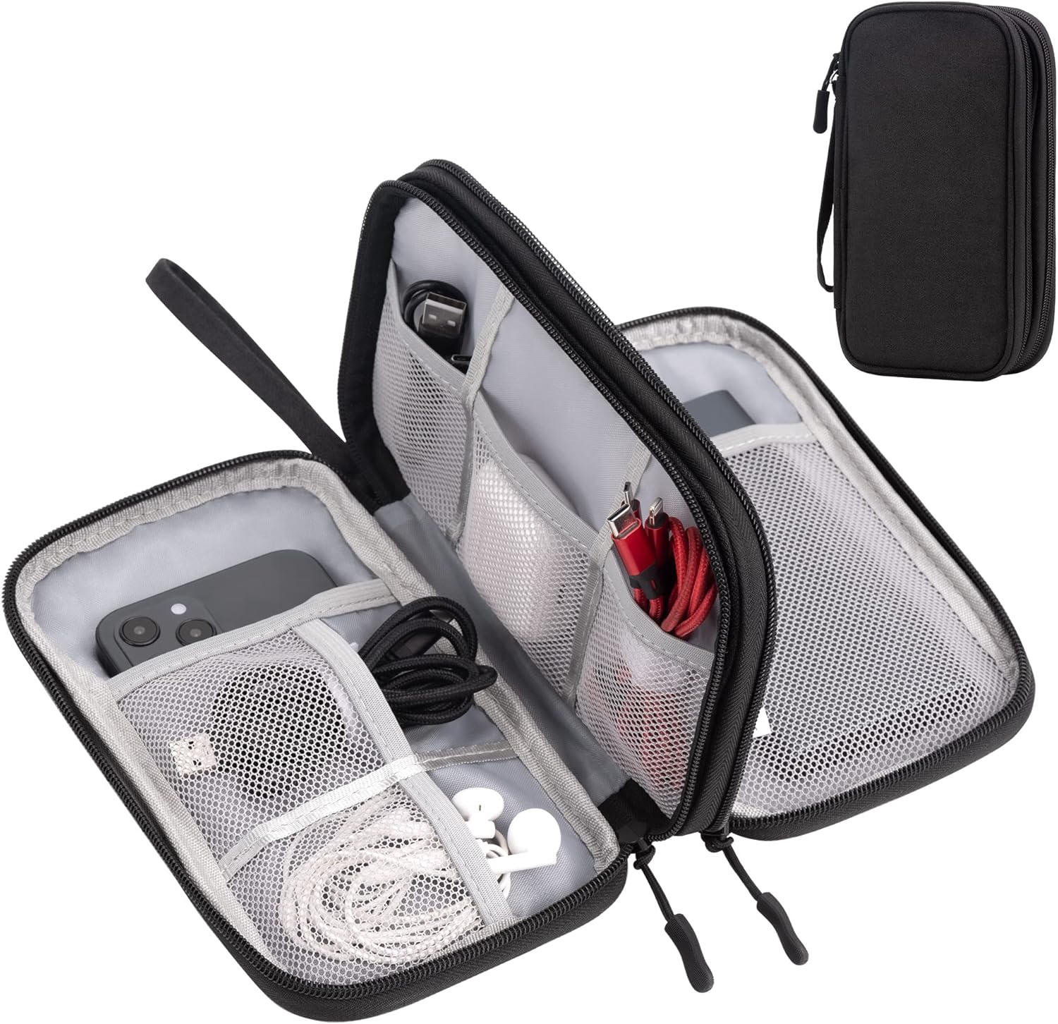 Arae Organizer Valigia per Accessori da Viaggio, M, Nero - immagine 1