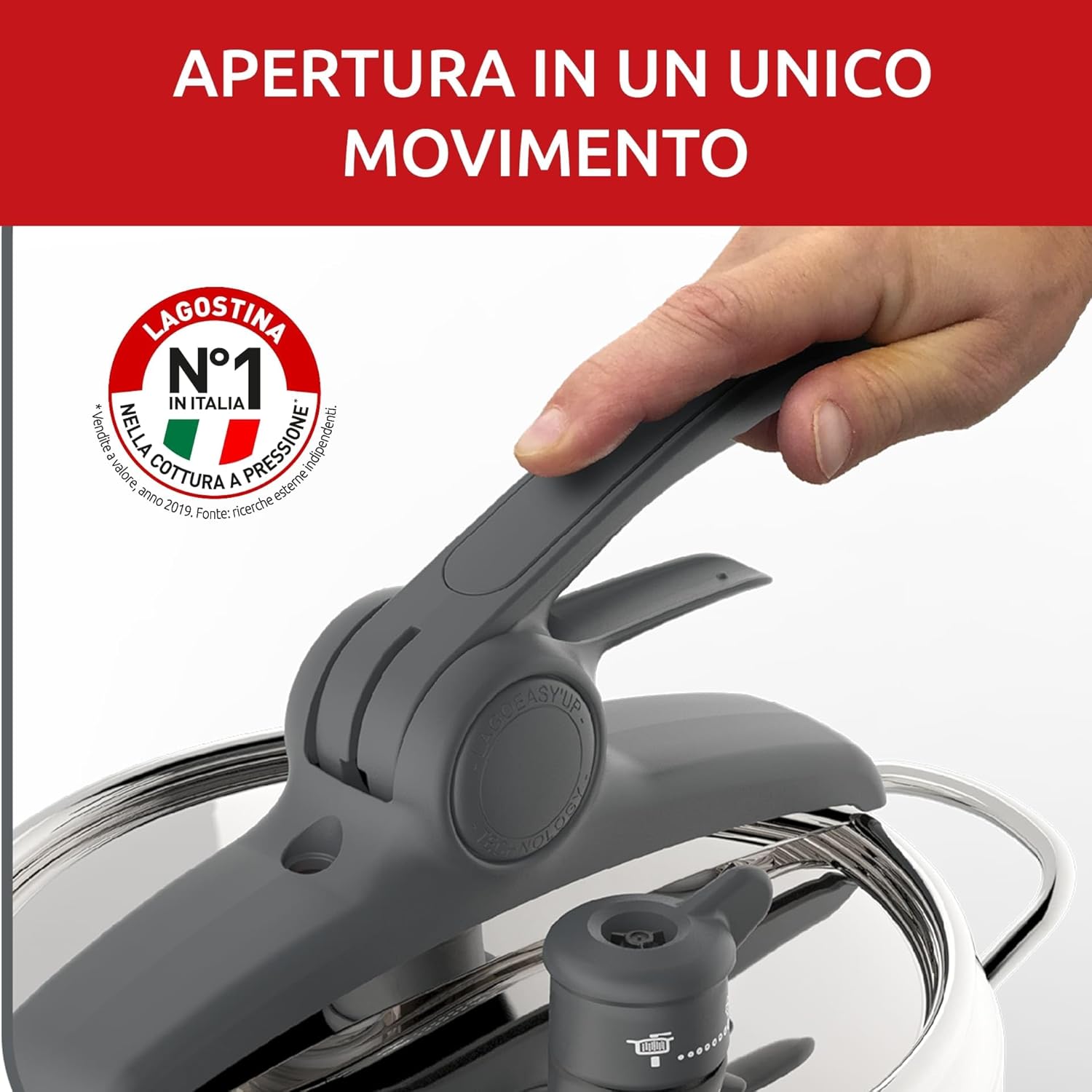 Lagostina Irradial Control Lagoeasy'UP - Pentola a Pressione 5L - immagine 4