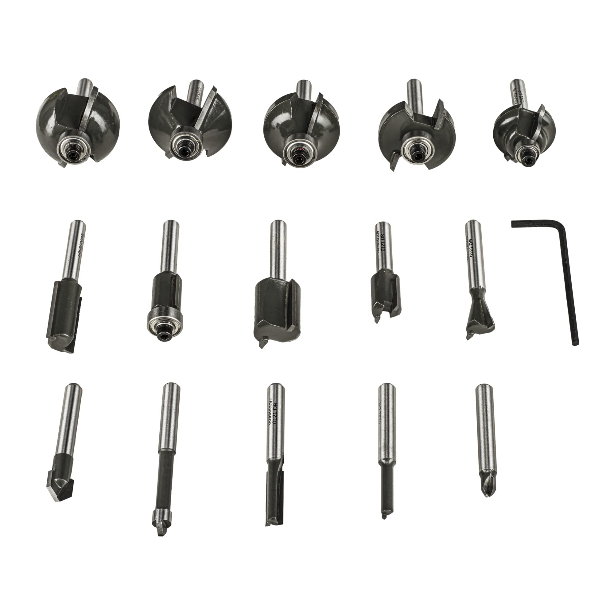 RYOBI Coffret 15 fraises panachées queue Ø 6 mm - RAKRBS15