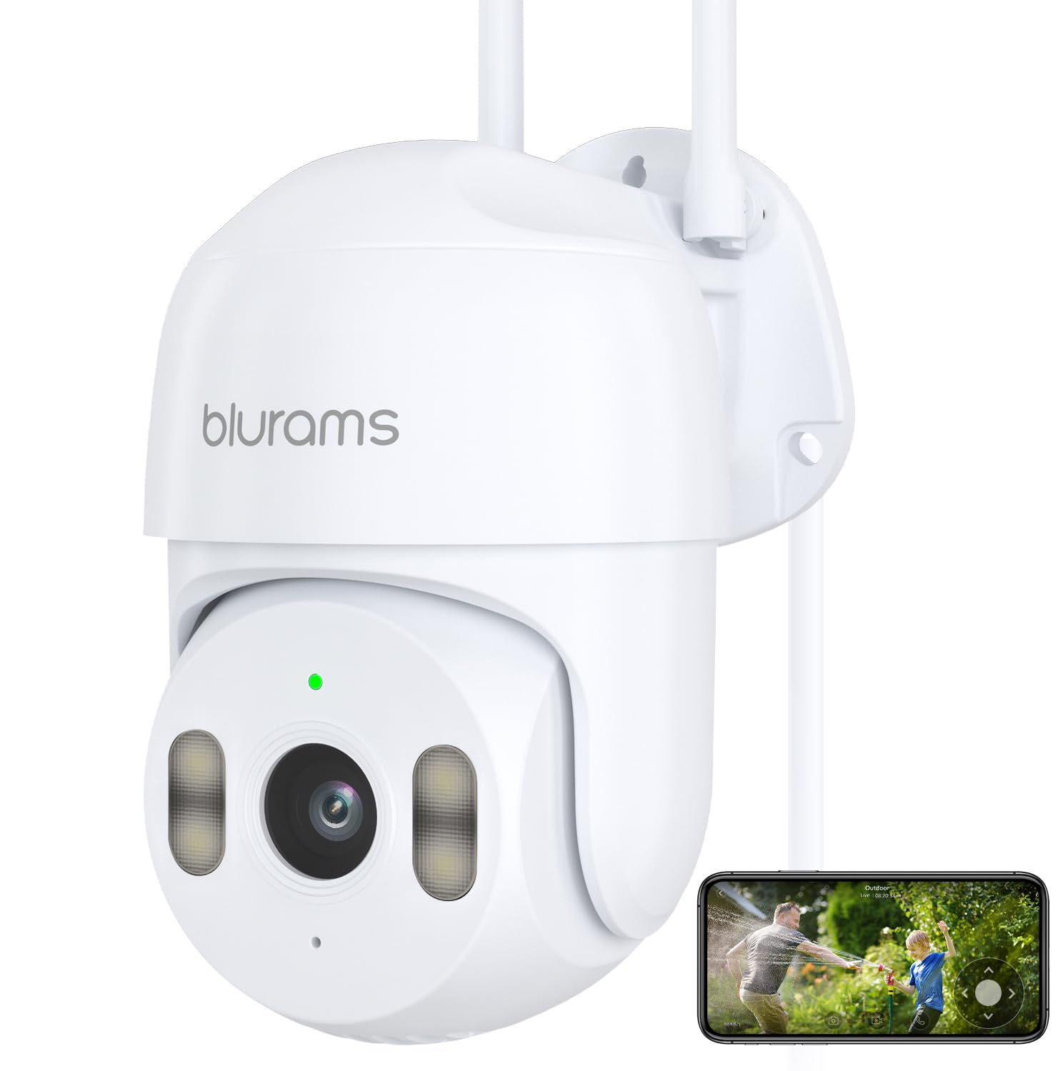 Blurams Telecamera Wi-Fi Esterno 2K PTZ 360°