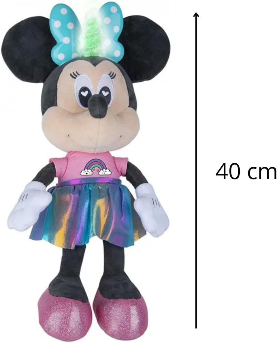 Minnie IMC Toys Peluche 40 cm Unicorno Magico 186057-Disney, 186057 - immagine 3