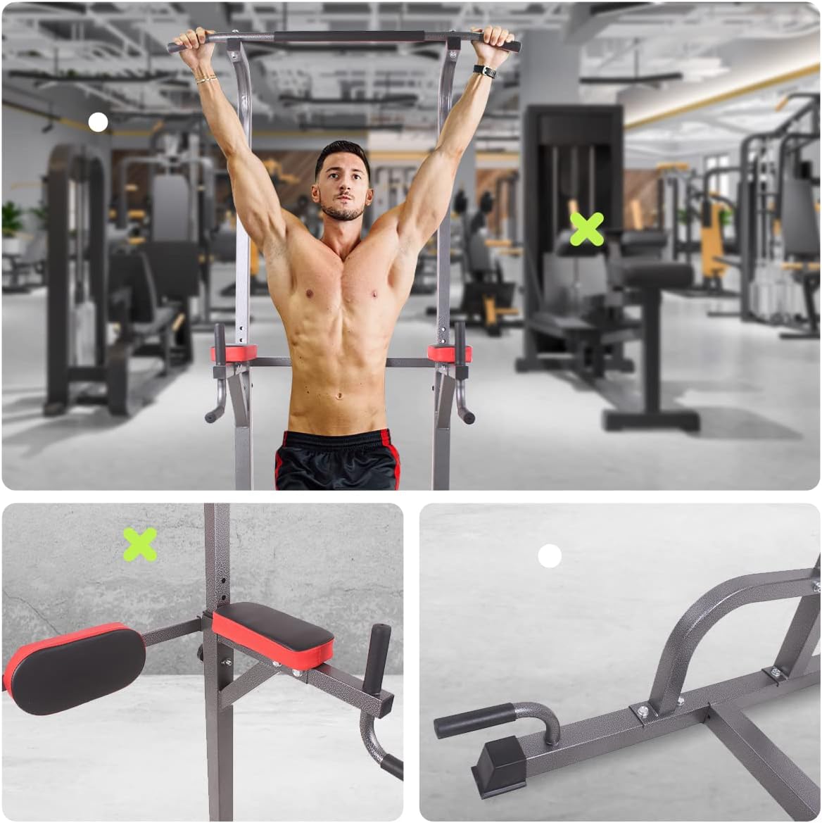 Sbarra Trazioni Fitness Multifunzione, A parete, Acciaio inossidabile, nero - immagine 4