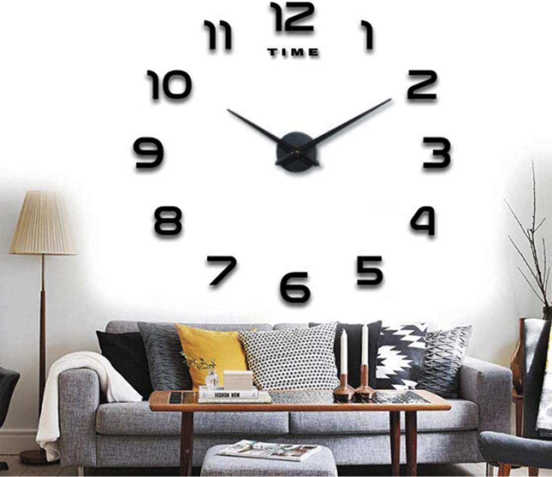 Yolistar Orologio da Parete Fai Da Te 3D, Nero - immagine 4