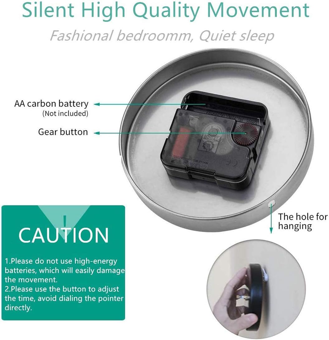 Yolistar Orologio da Parete Fai Da Te 3D, Nero - immagine 6