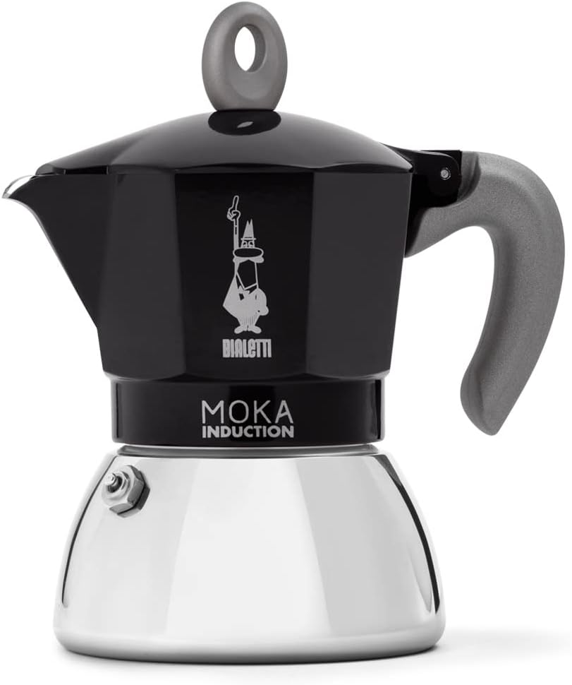 Bialetti Moka a Induzione - Caffettiera 4 Tazze, Nero - immagine 1