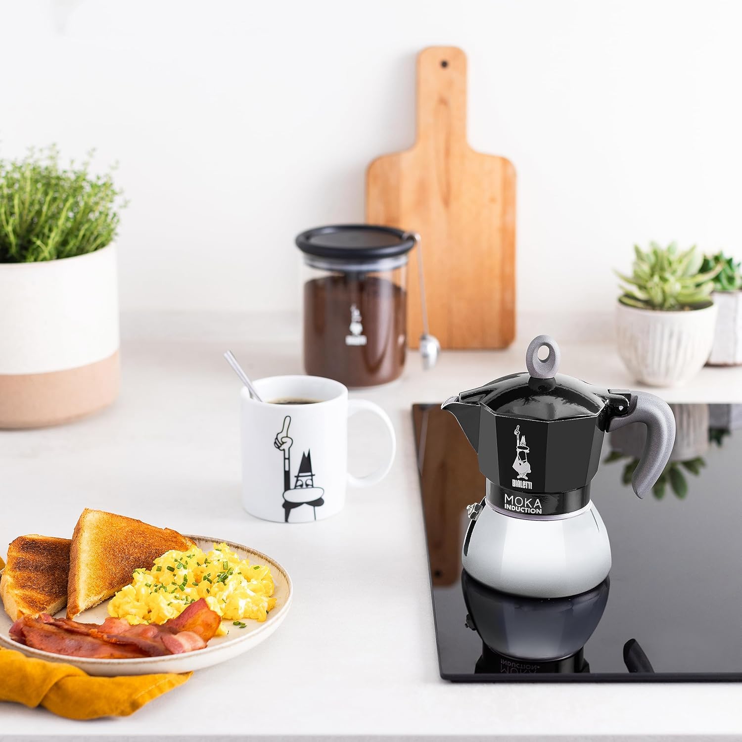 Bialetti Moka a Induzione - Caffettiera 4 Tazze, Nero - immagine 4