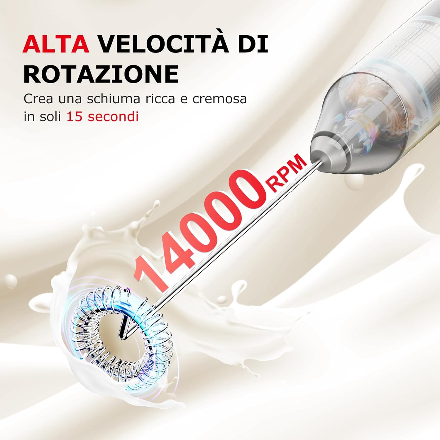 Bonsenkitchen Montalatte Elettrico con Supporto - immagine 2