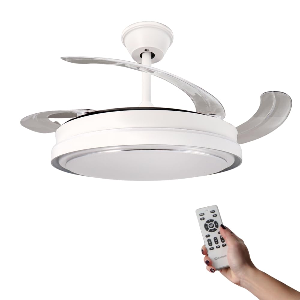 M Ledme - Ventilatore da Soffitto con Luce LED, DC