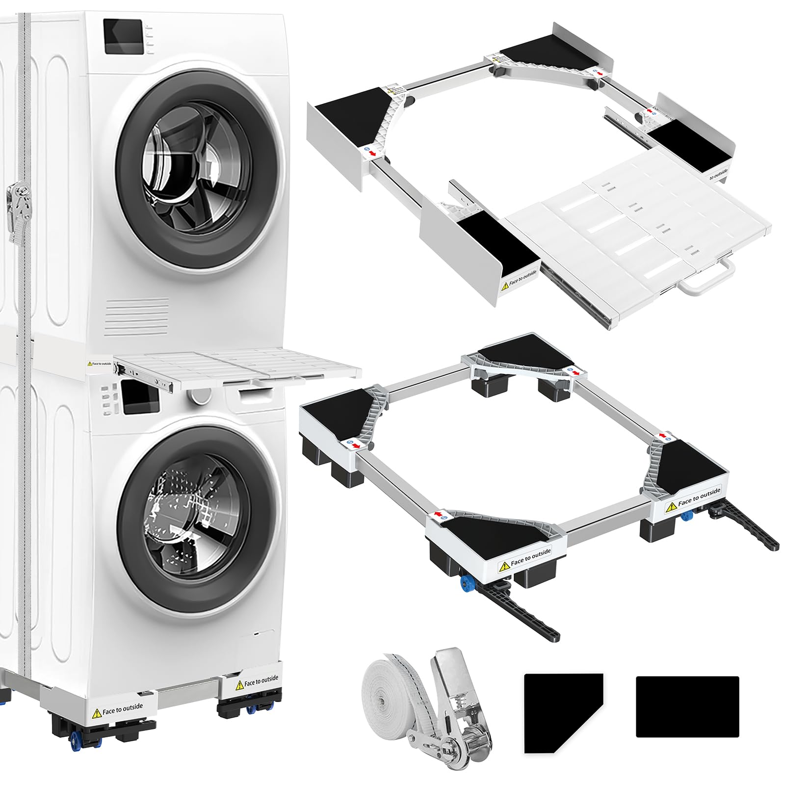 NIUXX Base Mobile Impilabile per Lavatrice/Asciugatrice