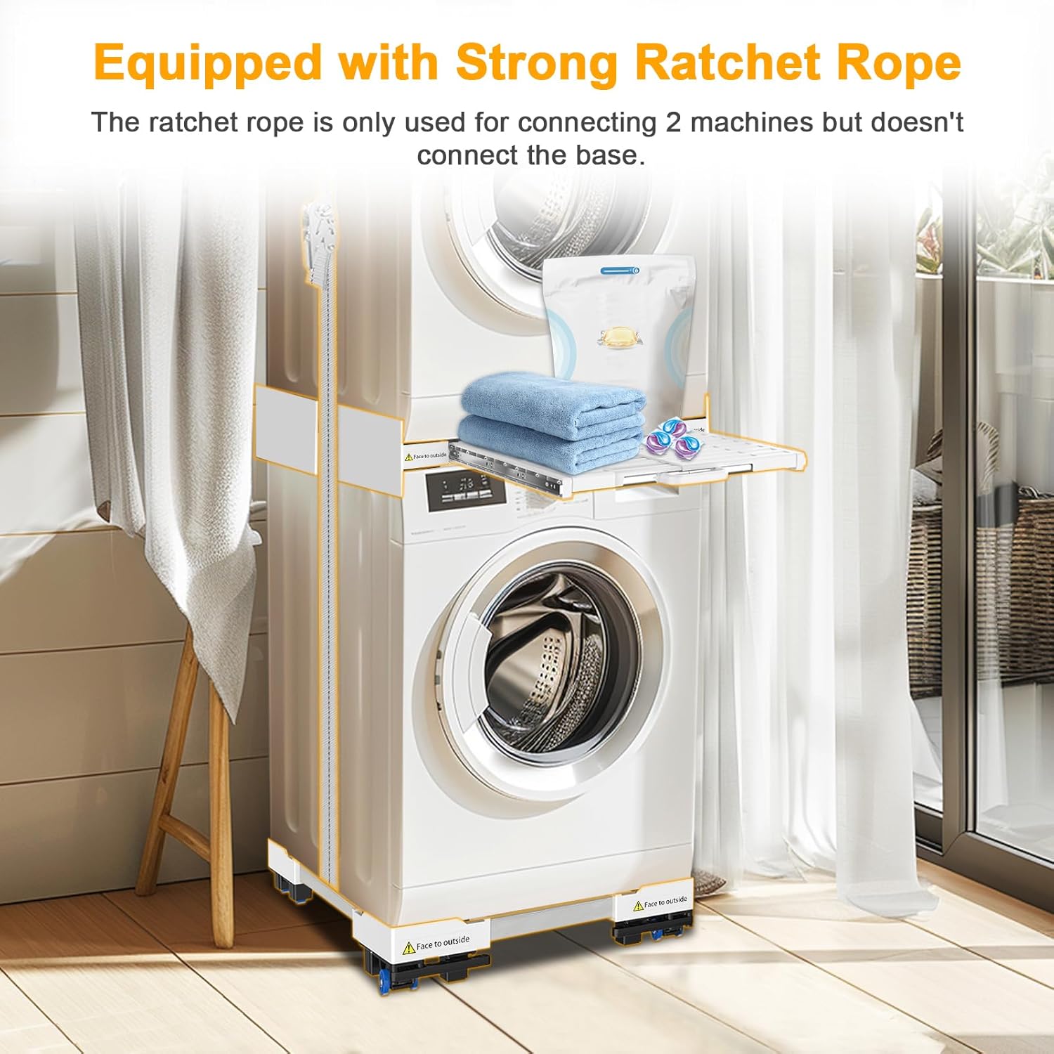 NIUXX Base Mobile Impilabile per Lavatrice/Asciugatrice - immagine 4