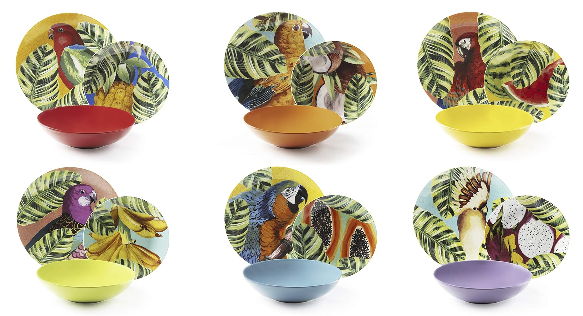 Excelsa Havana Servizio Piatti 18 Pezzi, Porcellana e Ceramica