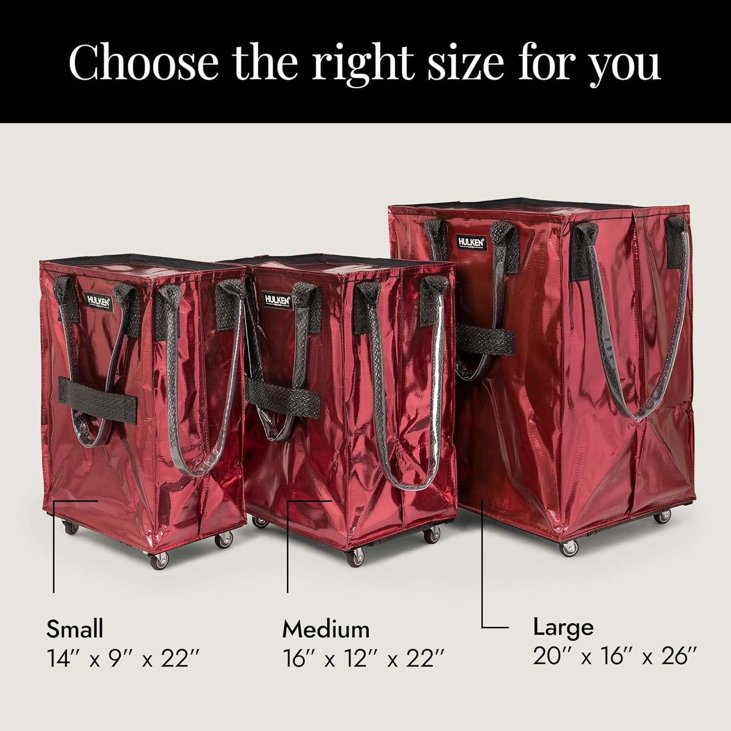 HULKEN Borsa Spesa Riutilizzabile su Ruote, Rosso Cosmico - immagine 3