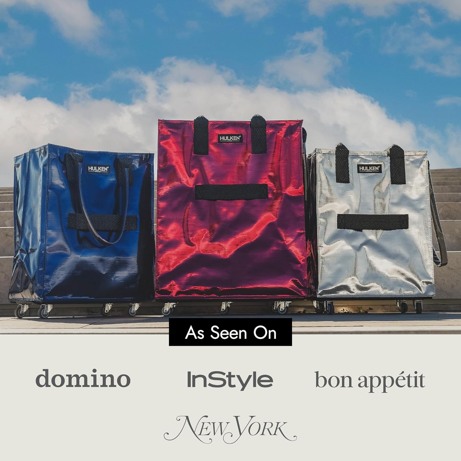 HULKEN Borsa Spesa Riutilizzabile su Ruote, Rosso Cosmico - immagine 5