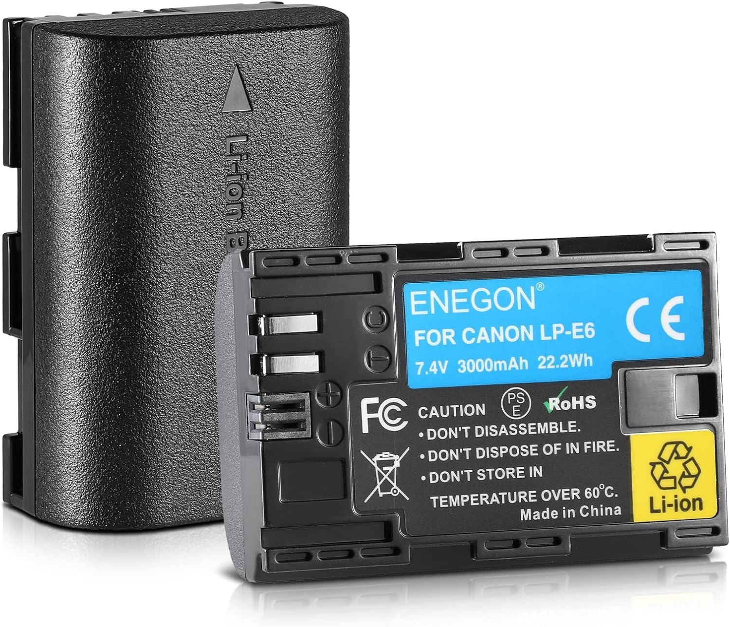 Enegon Batteria LP-E6 LP-E6N 3000mAh Li-ION - immagine 1