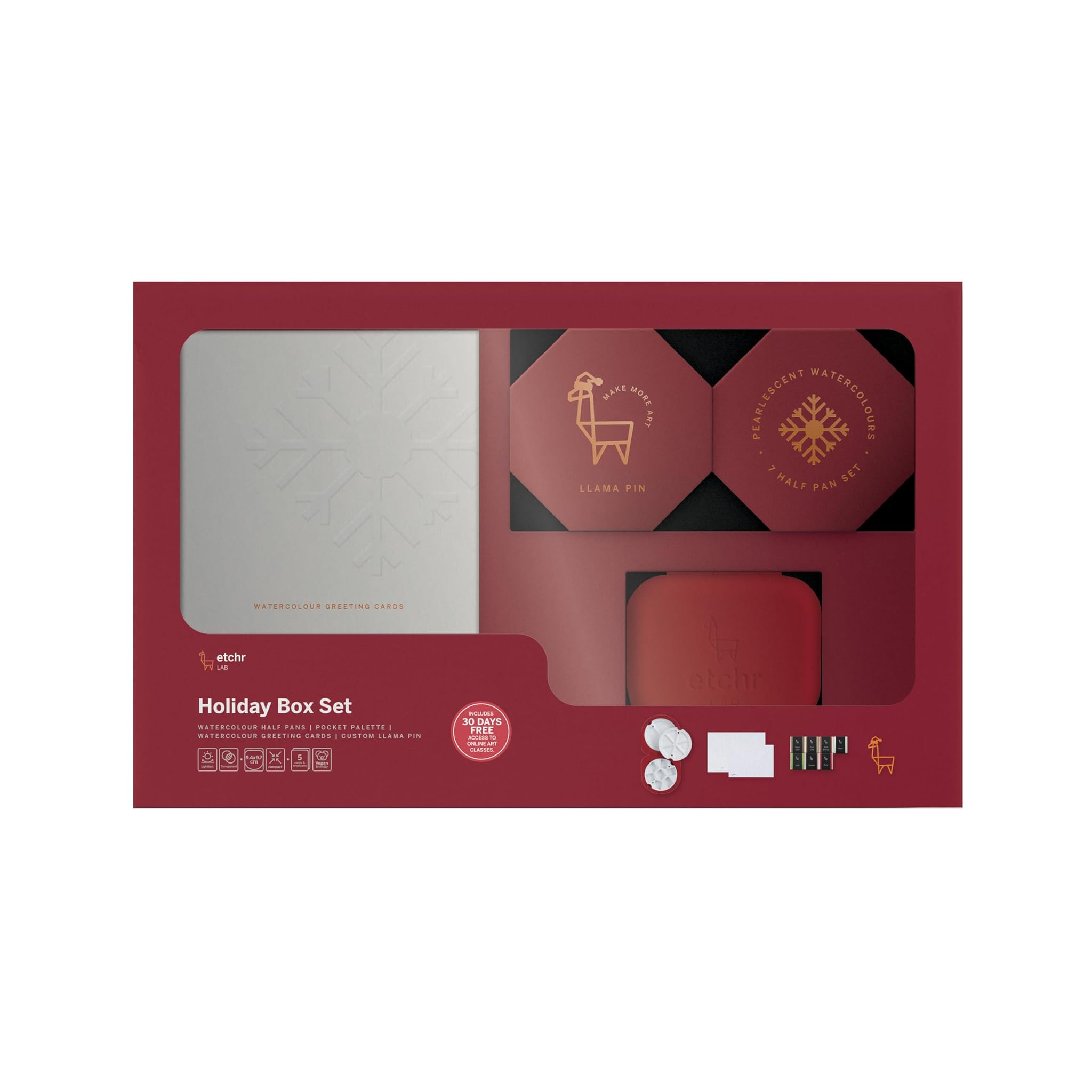 Etchr Set Regalo Acquerelli Edizione Mirtillo Rosso