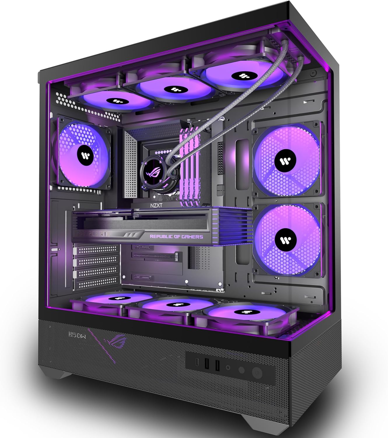 Ansaite Case PC ATX Mid Tower Pure White - immagine 1