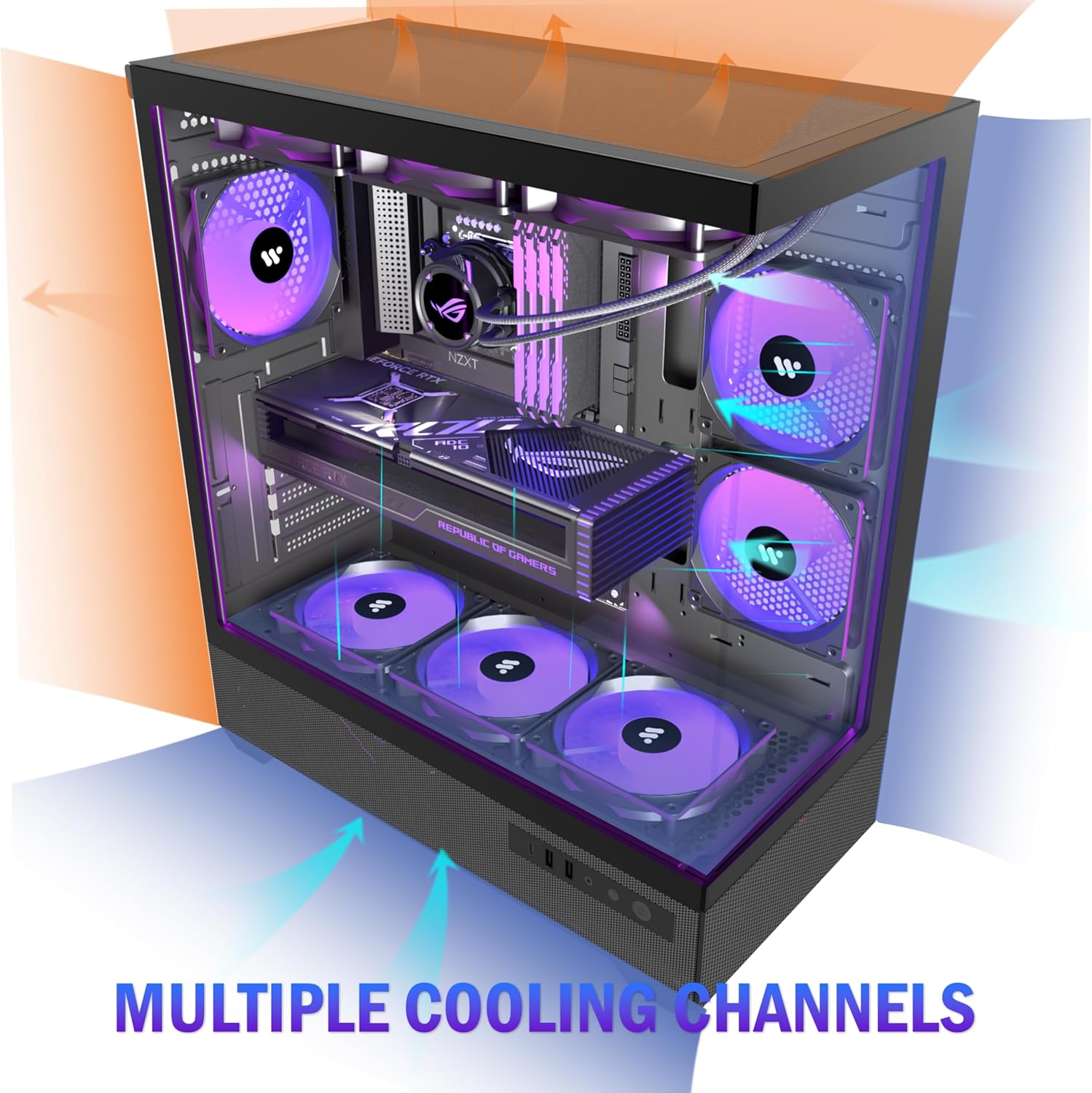 Ansaite Case PC ATX Mid Tower Pure White - immagine 2