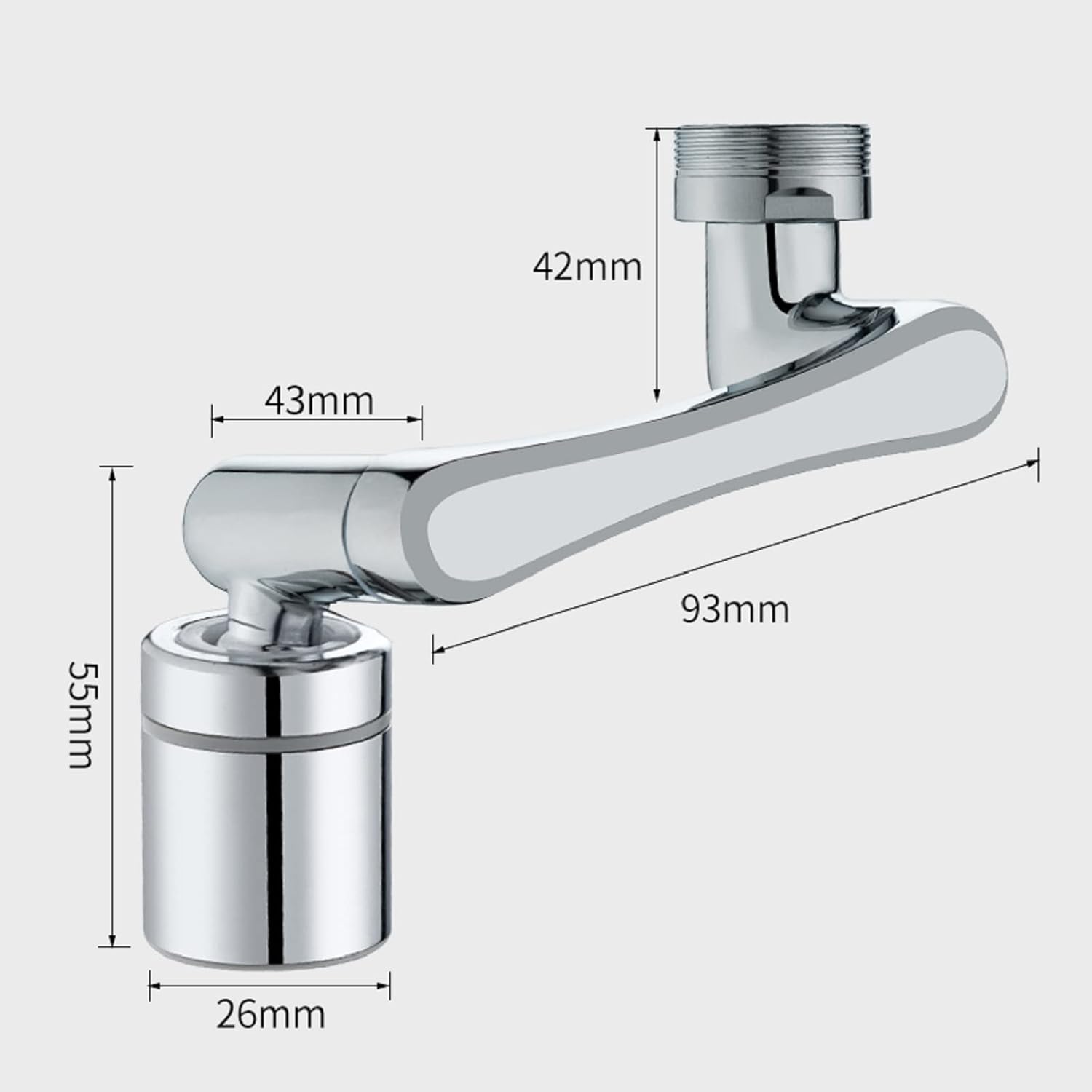 Prolunga Aeratore Rubinetto Girevole 1440° - immagine 4