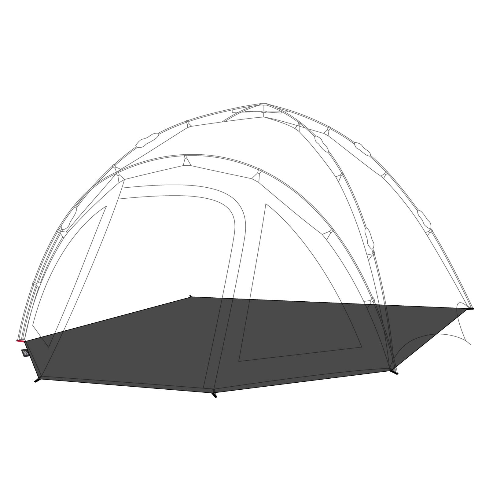 qeedo Quick Oak 3 Groundsheet, Fondo Tenda, Protezione da umidità + Danni