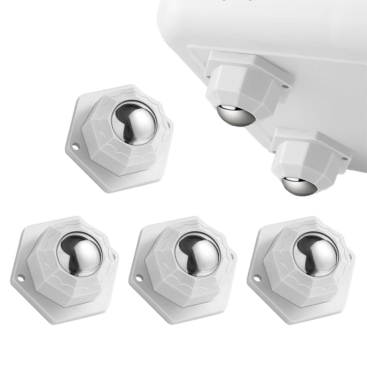 Svock 4 Pezzi Ruote Girevoli Autoadesive per Mobili - immagine 1