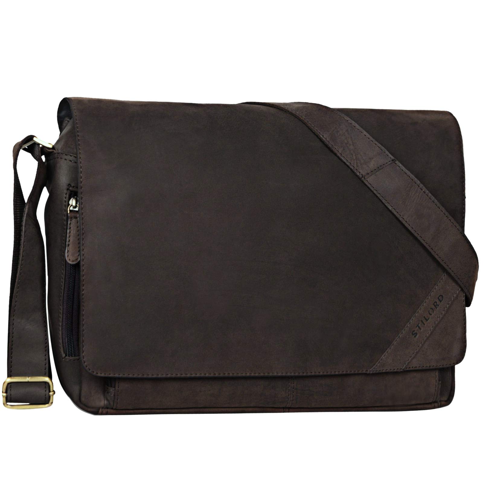 STILORD 'Nick' Borsa Messenger Uomo Donna in Pelle