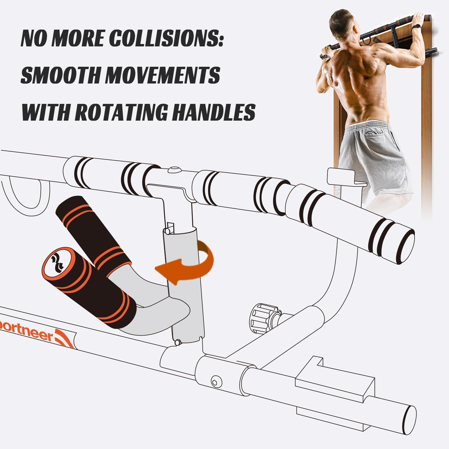 Sportneer Barra Trazioni Pieghevole 200kg - immagine 3