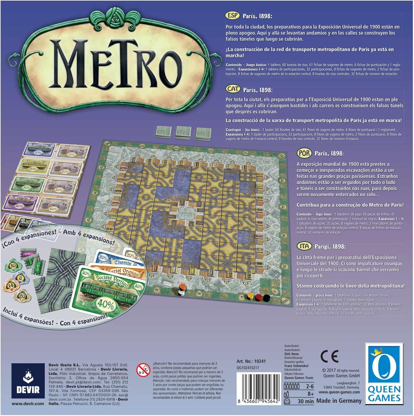 Devir - Metro, Gioco da Tavolo per Famiglie - immagine 3