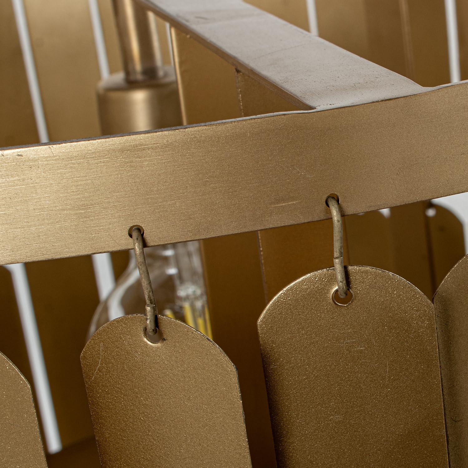 LÁMPARA TECHO LÁMINAS DE HIERRO DORADO, 1XE27 - immagine 4