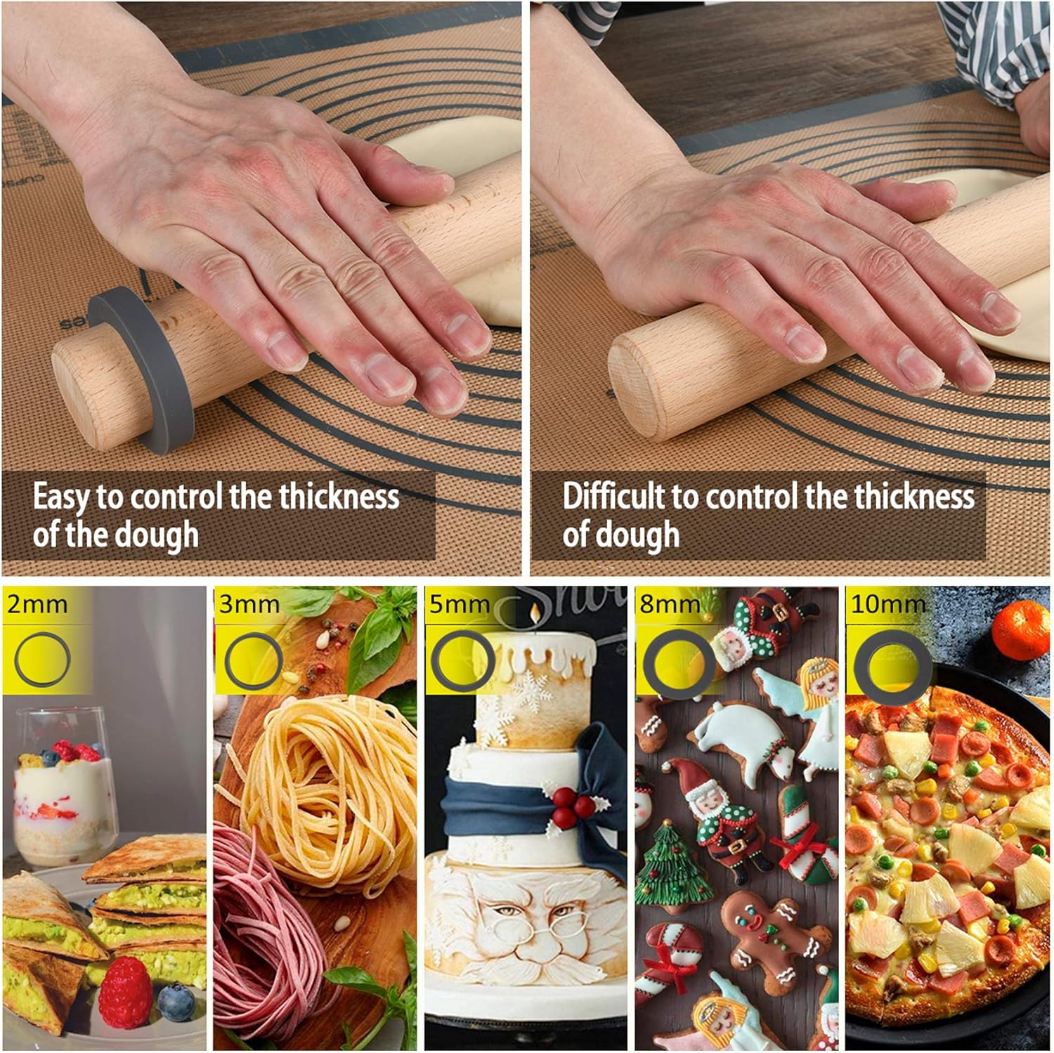 Super Kitchen Mattarello in Legno di Faggio 45cm - immagine 6