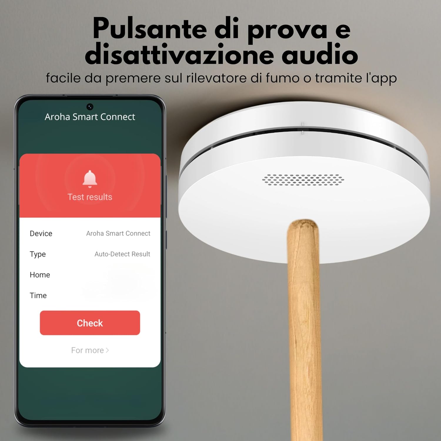 Aroha Smart Connect Rilevatore di Fumo WiFi - 5 pezzi - immagine 6