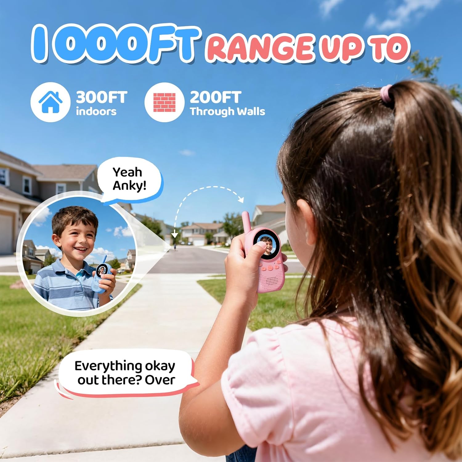 Video Walkie Talkie Bambini Ricaricabili con Telecamera HD - immagine 3