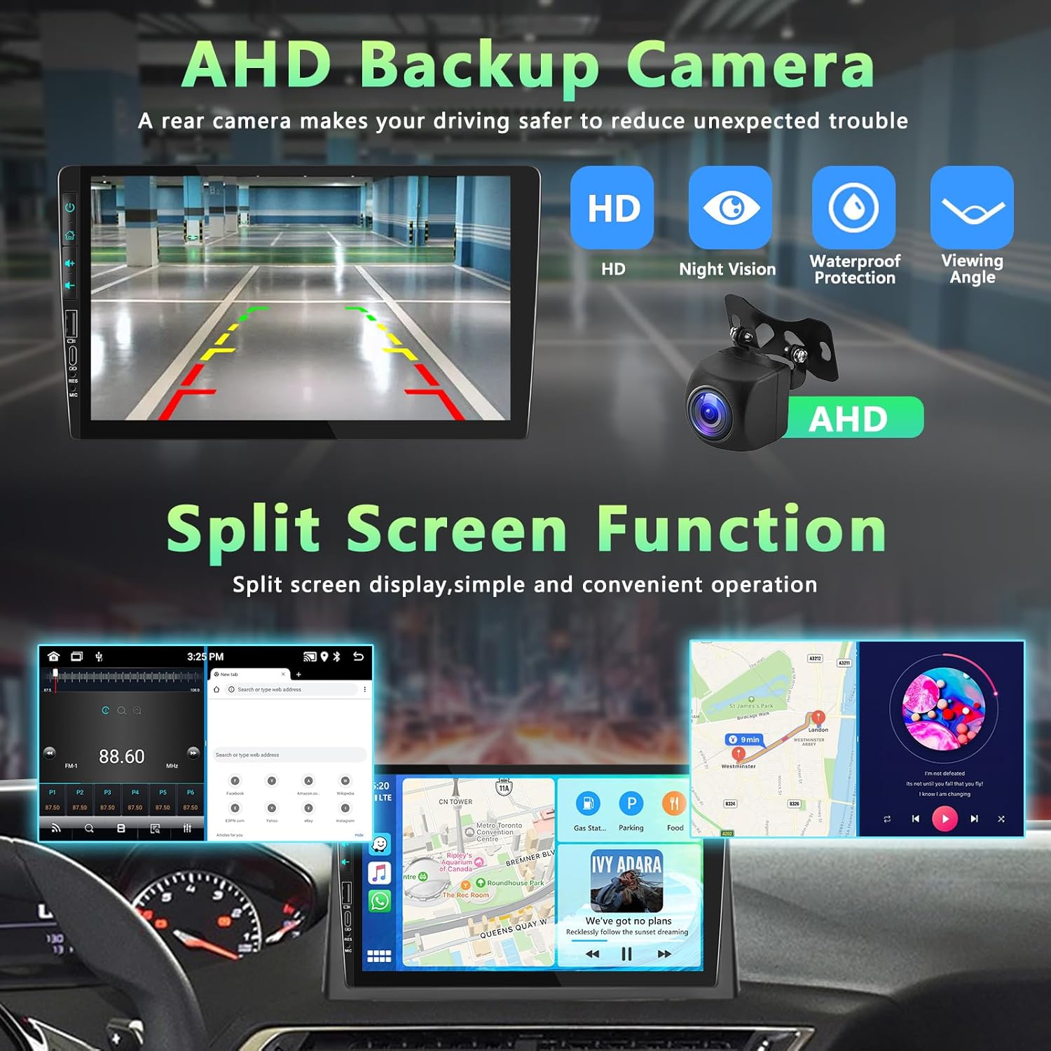 Motorsi Autoradio Android 9" 2 Din con GPS - immagine 5