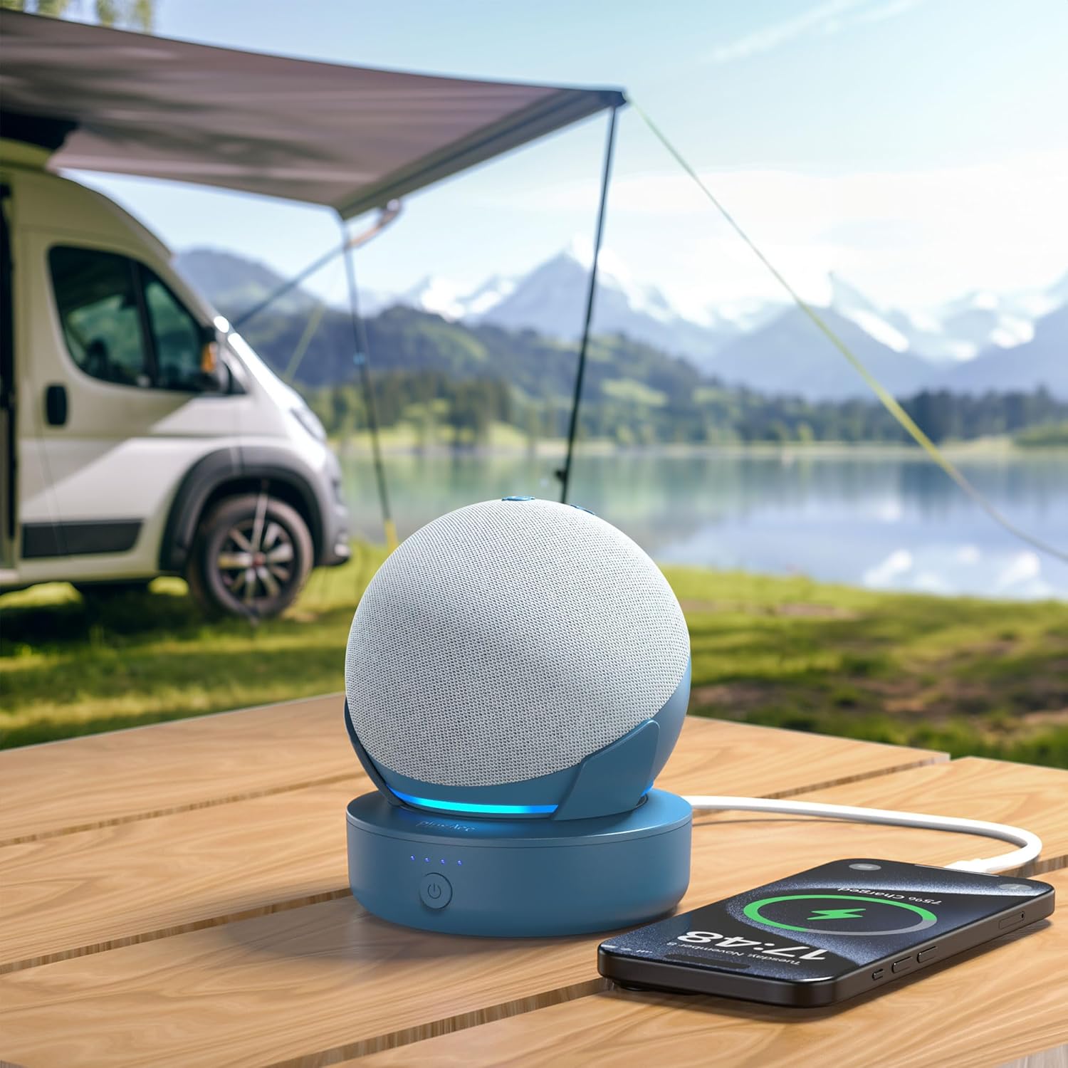 Plusacc Batteria Portatile per Dot 4.&5. Gen - Blu - immagine 5