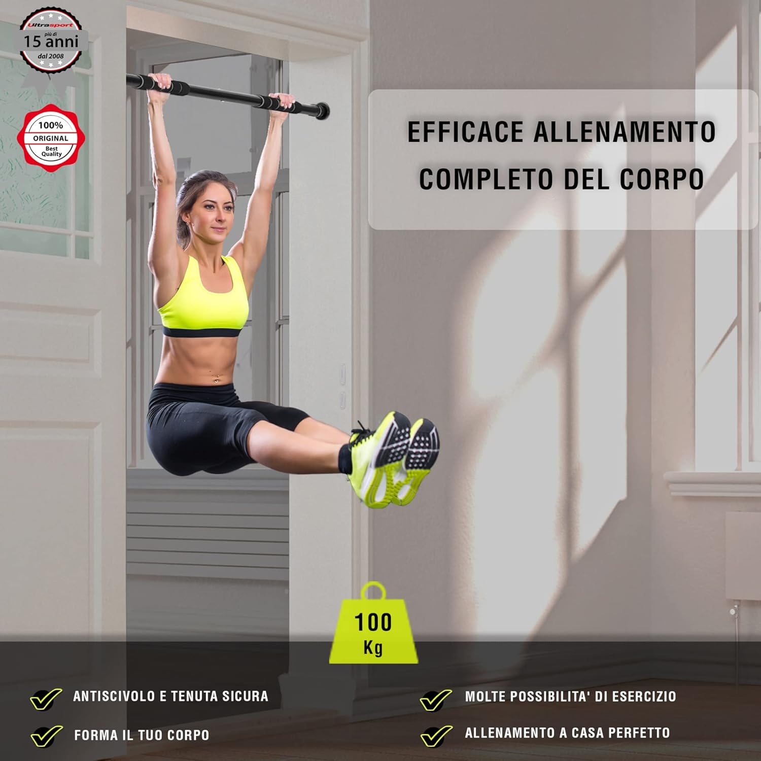 Ultrasport Pull-up Bar Regolabile 66.5-93cm - immagine 2