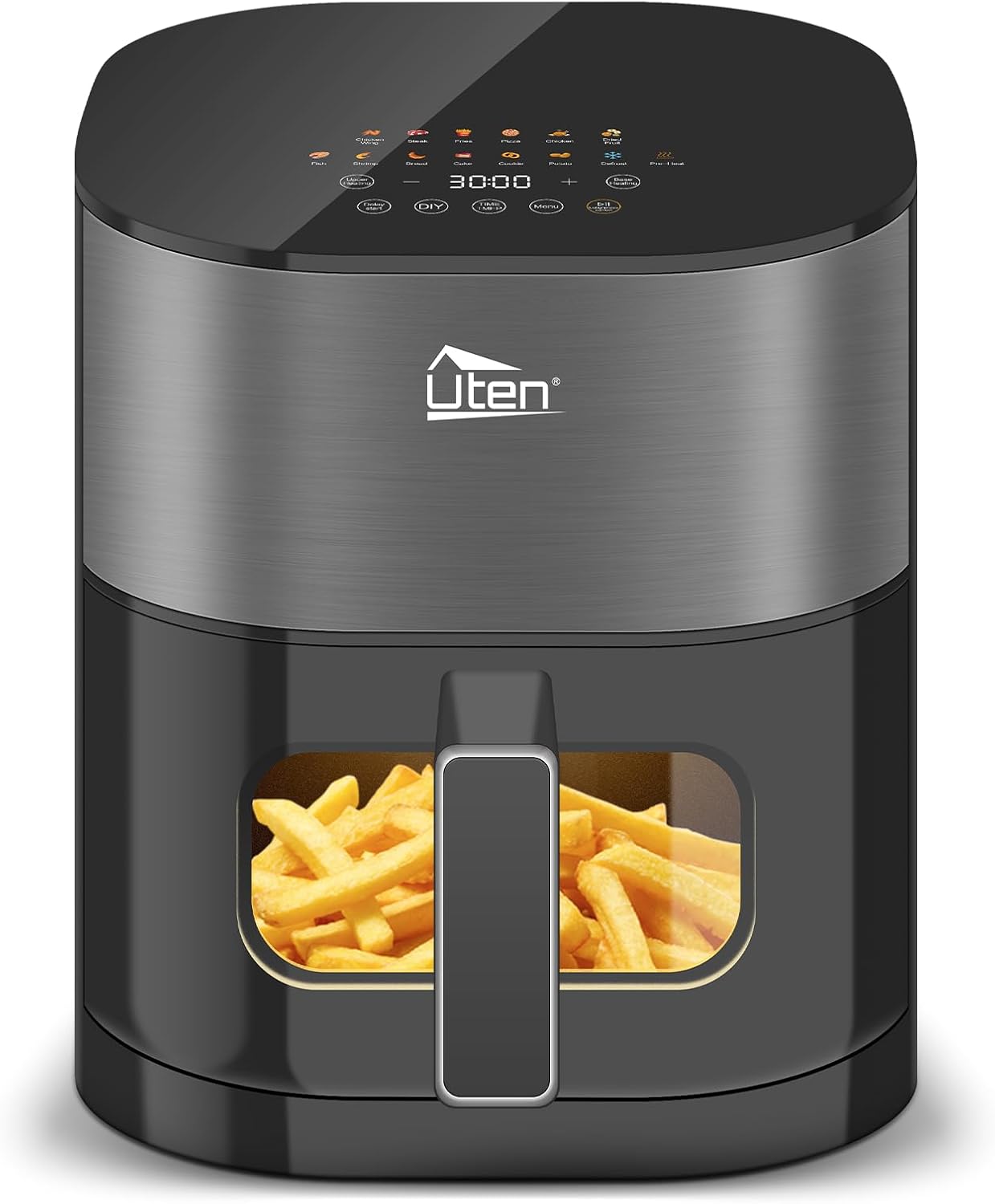 Uten Friggitrice ad Aria 5,5L Doppia Resistenza con Finestra - immagine 1