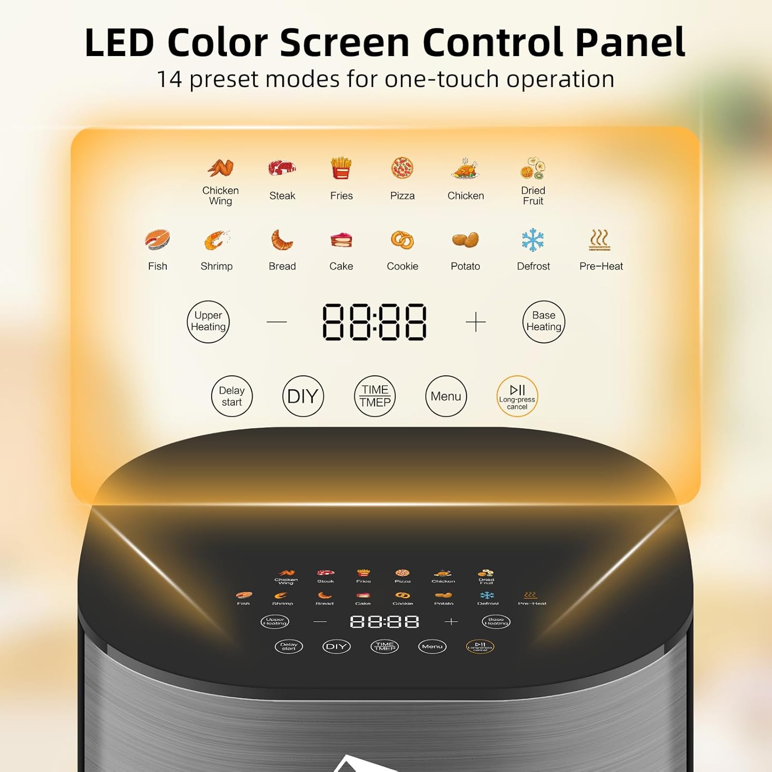 Uten Friggitrice ad Aria 5,5L Doppia Resistenza con Finestra - immagine 4