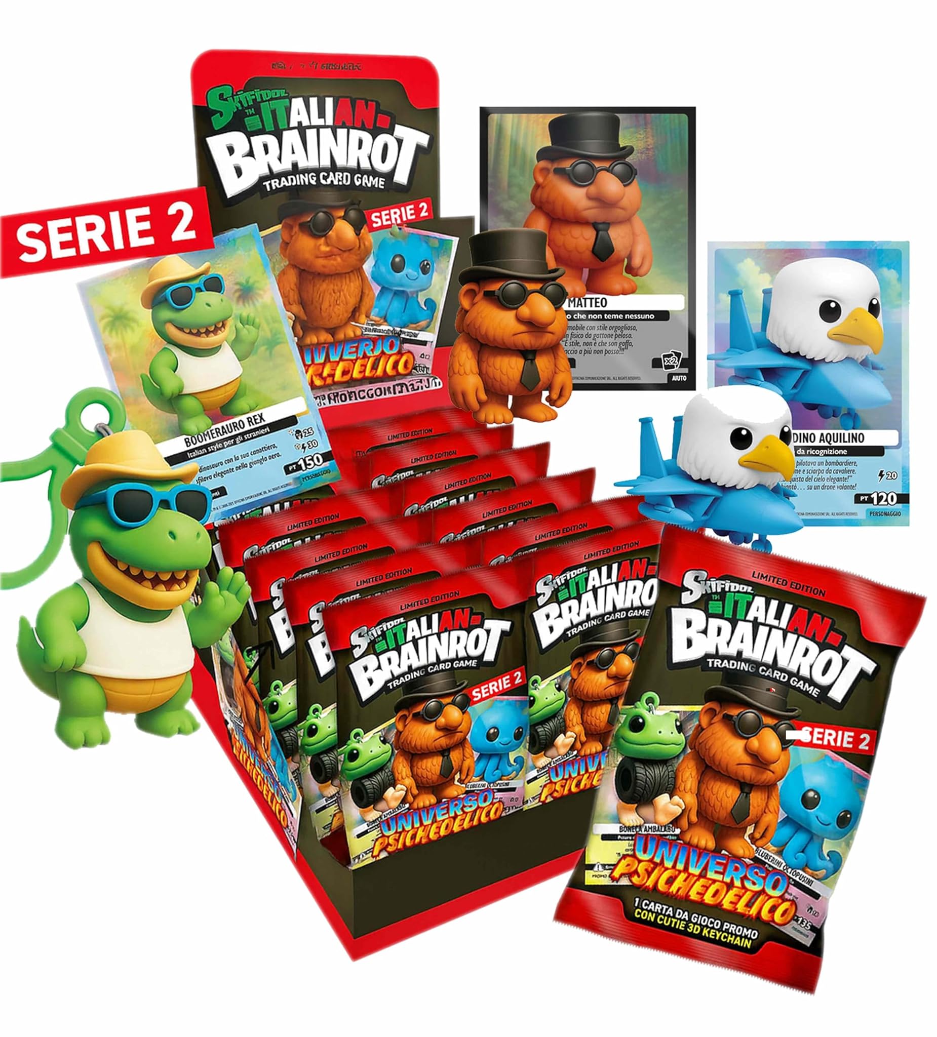 Skifidol 12 Bustine Cards Olografiche + Personaggi 3D