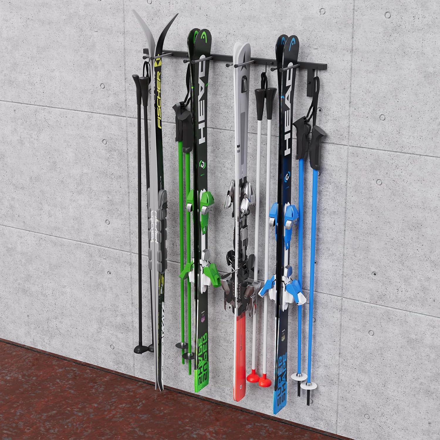 QLS Handels Supporto Sci S3 da Parete per 4 Paia - immagine 2