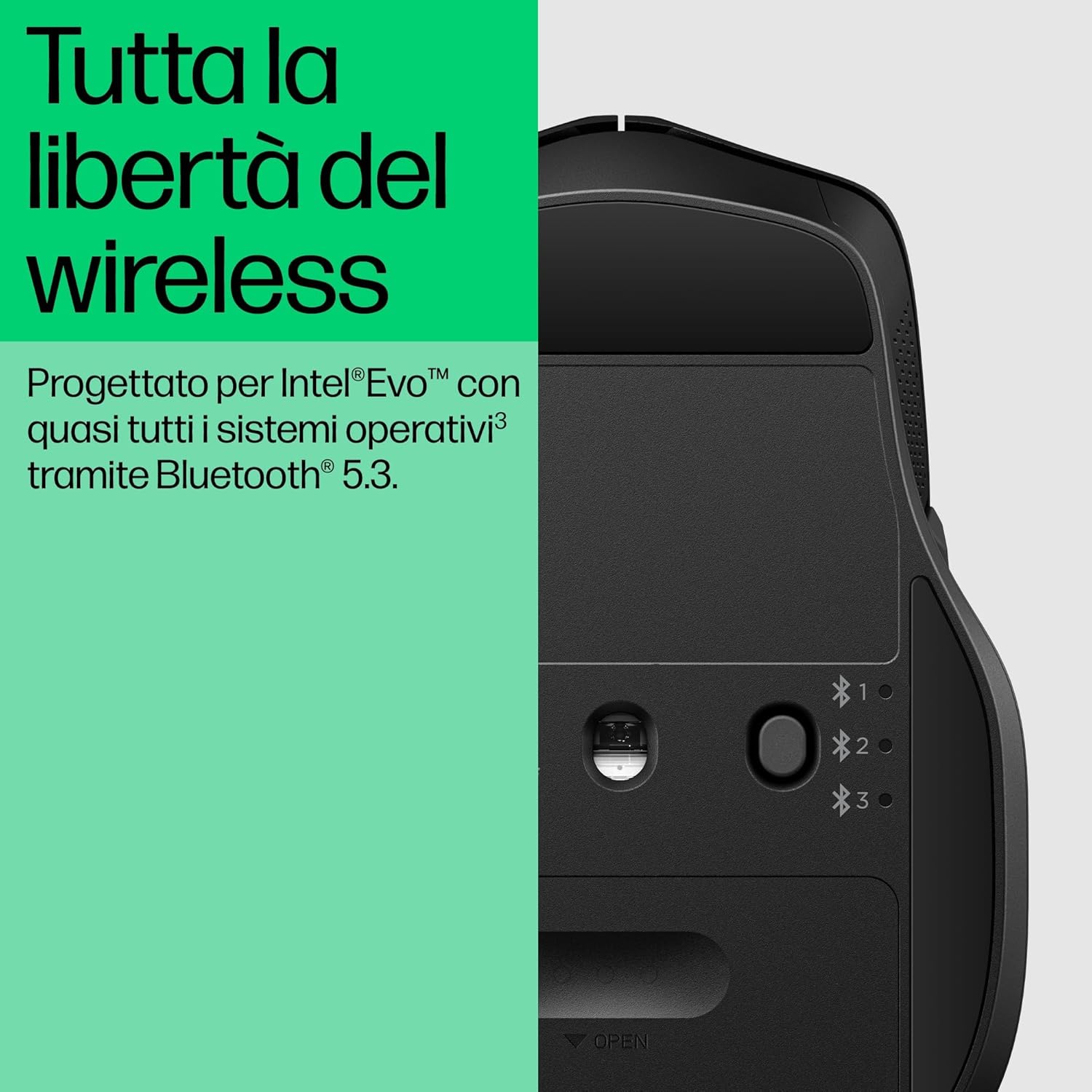 Hp 480 Mouse Comfort Bluetooth 5.3, Nero - immagine 6