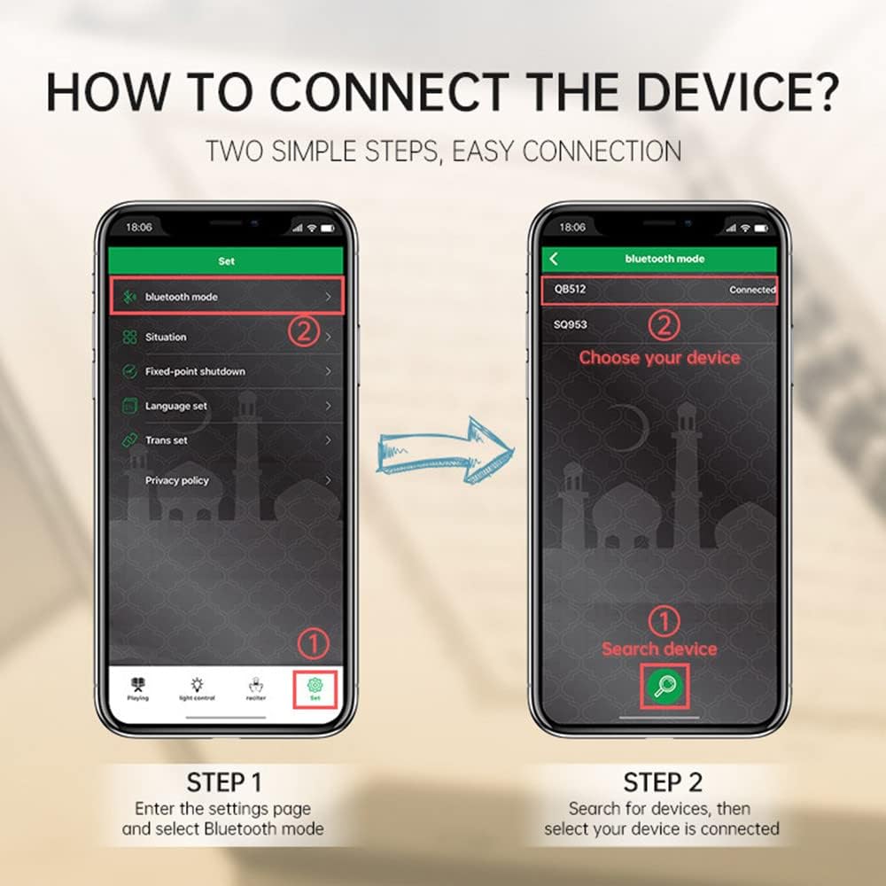 OBEST Altoparlante Corano - Lampada Lunare 3D - immagine 4