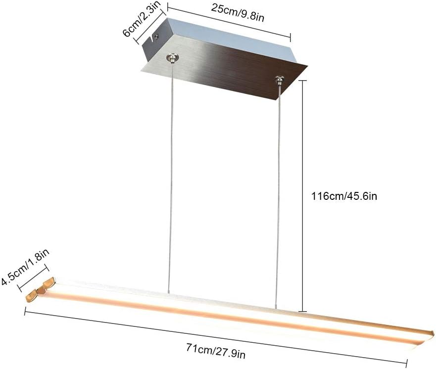 Depuley Lampada a Sospensione LED 18W, Alluminio - immagine 3