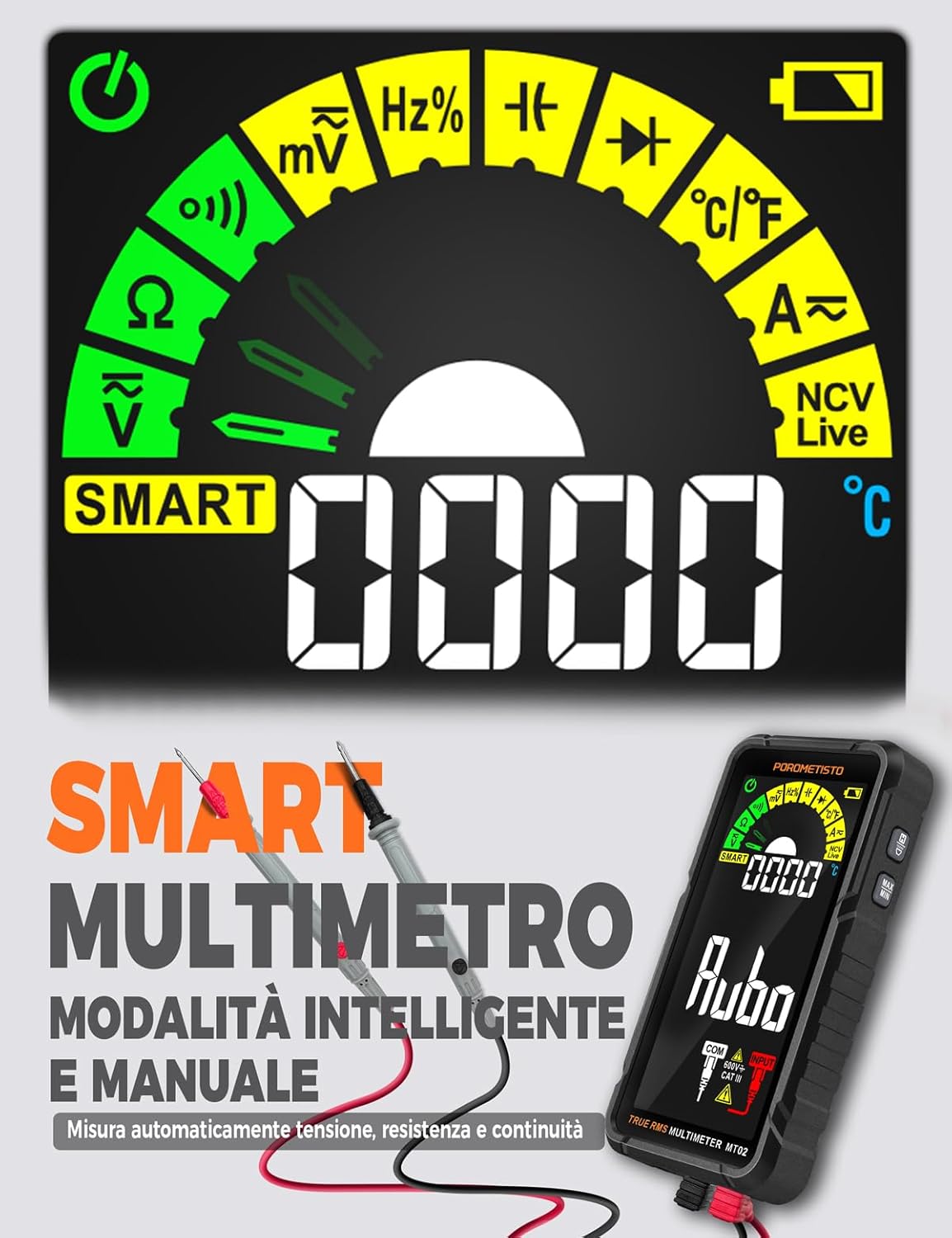 Porometisto Multimetro Digitale Professionale TRMS 6000 - immagine 3