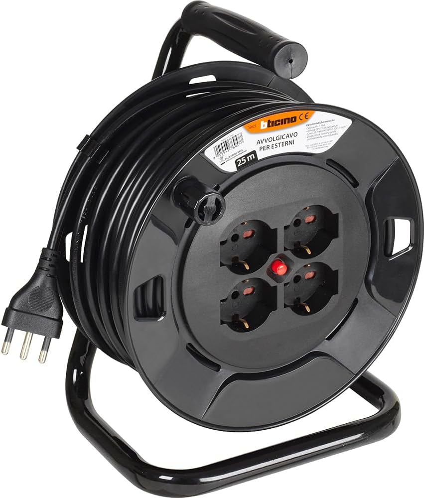 Bticino Avvolgicavo S2625 - Prolunga Elettrica 25 Metri - immagine 1