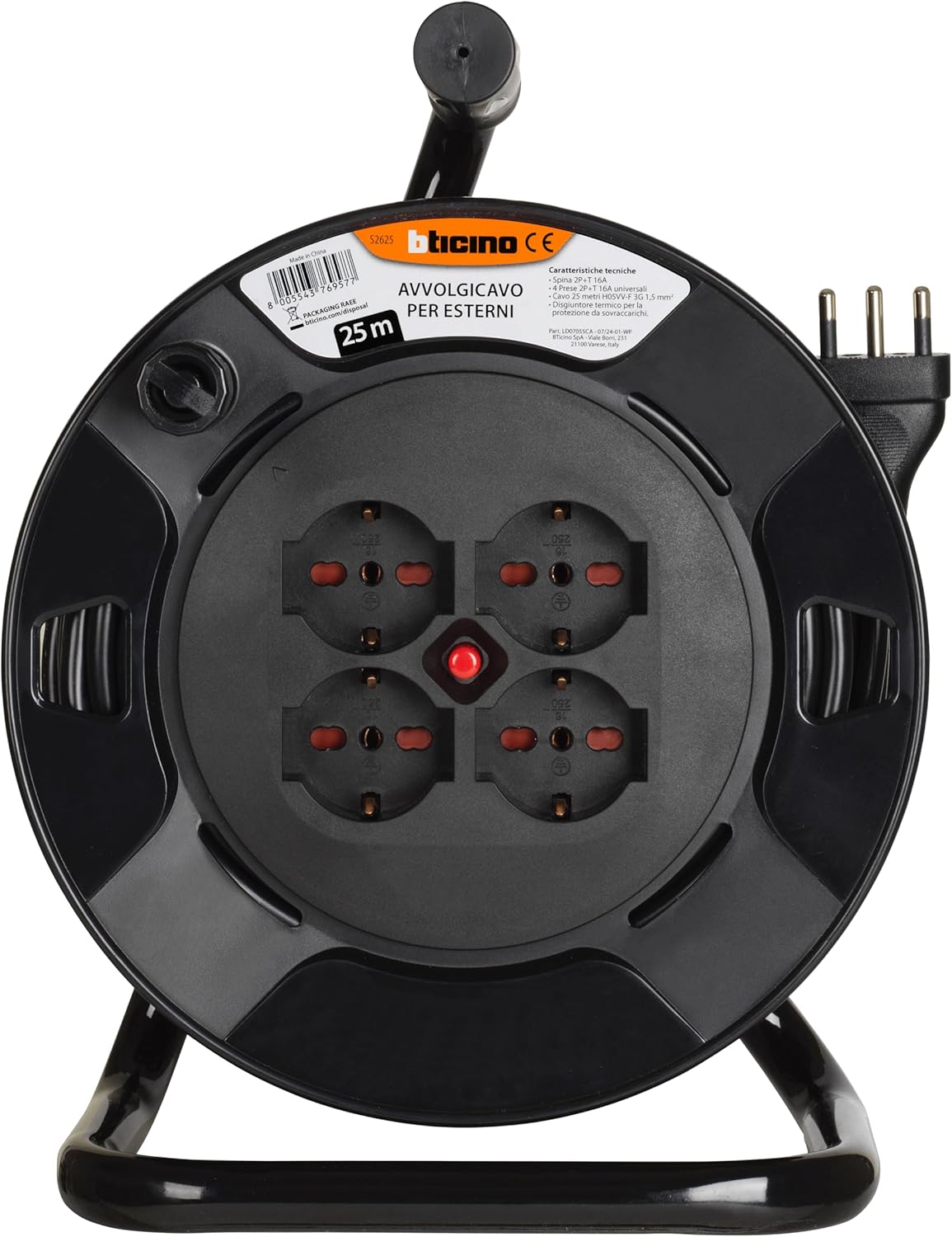 Bticino Avvolgicavo S2625 - Prolunga Elettrica 25 Metri - immagine 2