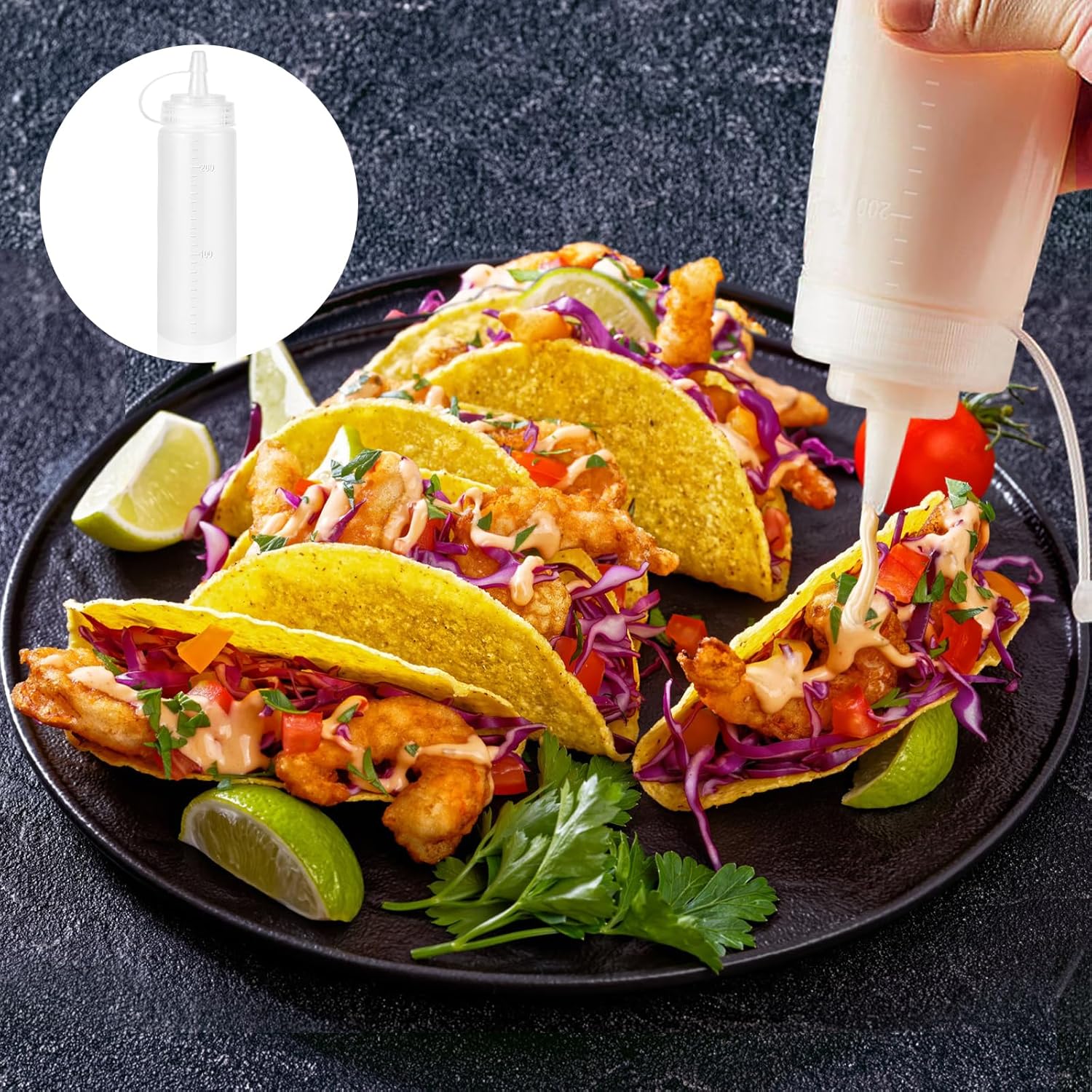 6 Pezzi Bottiglia Squeeze di Plastica 250ml - immagine 5