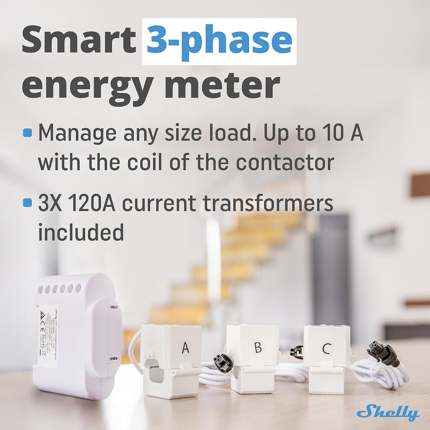 Shelly 3EM - Contatore Energia Smart Wi-Fi 3 Canali - immagine 2