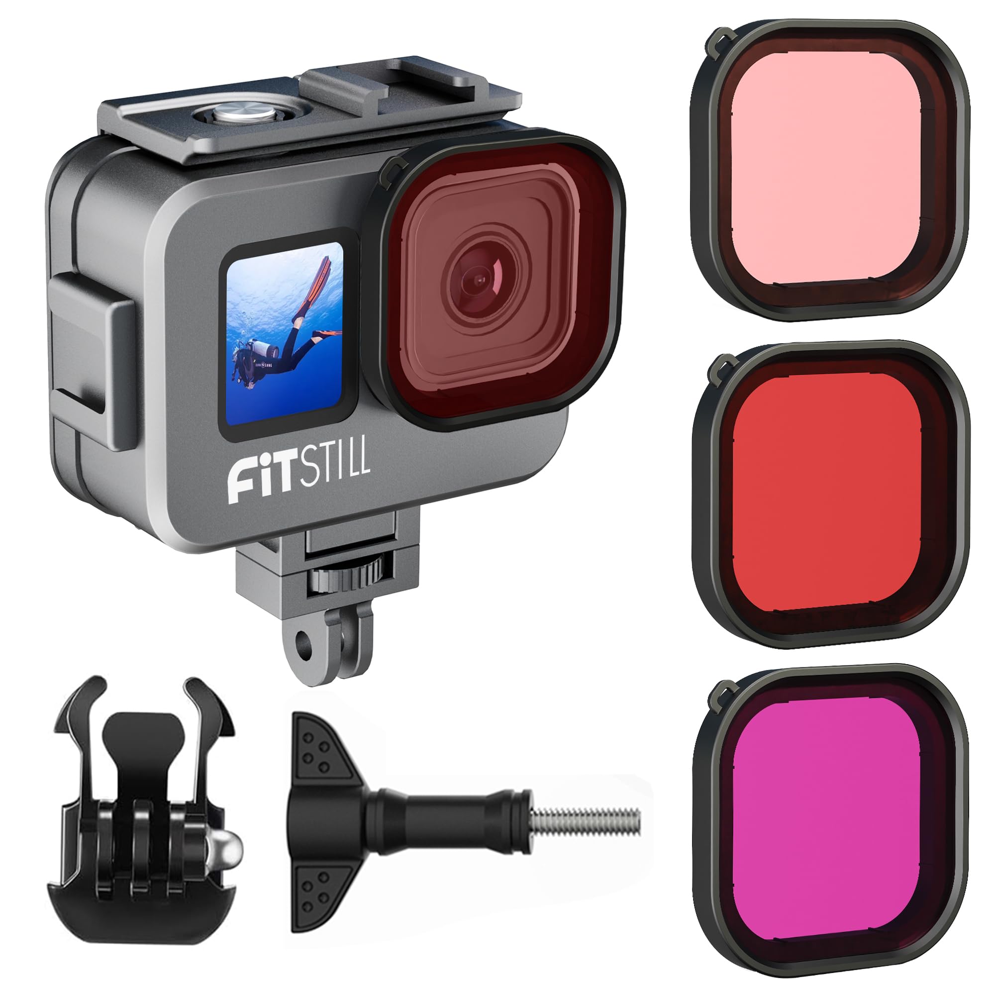 FitStill Cassa Impermeabile 80M per GoPro Hero 9-13